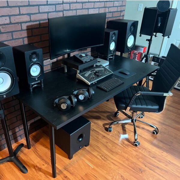 Black Home Studio Setup - Mac Mini Core i5 2.8GHz 16GB Ram 1TB SSD Behringer Speaker Controller, Neumann TLM103 Mic, 2 AKG Pro Headphone