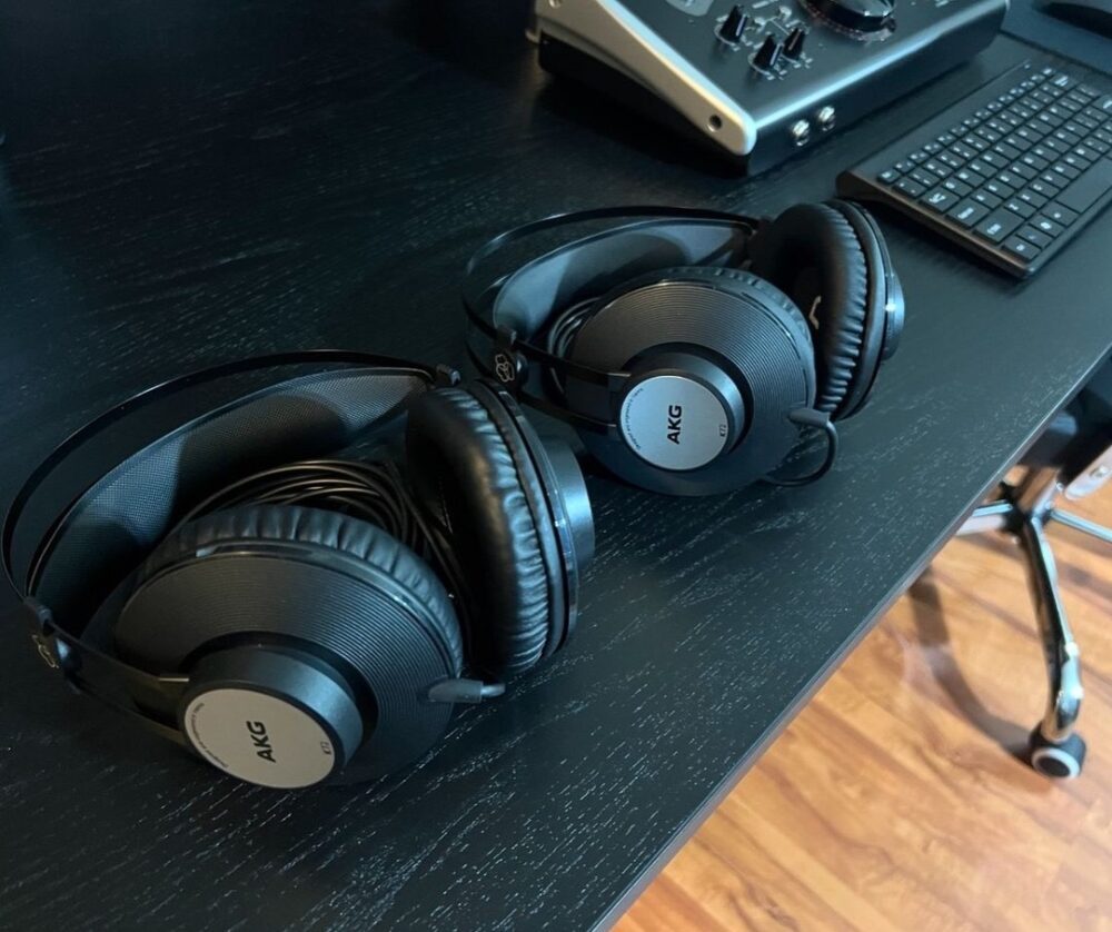 Buy Black Home Studio Setup - Mac Mini Core i5 2.8GHz 16GB Ram 1TB SSD Behringer Speaker Controller, Neumann TLM103 Mic, 2 AKG Pro Headphone at an Affordable Price | Apple Mac Man